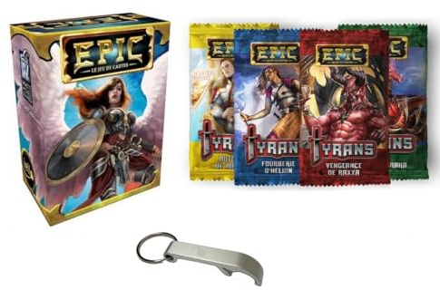 Epic Set + 4 Booster der Markusbehörde + Helion-Gitter + Draka-Furie + Raxxa Rache + 1 Flaschenöffner Blumie