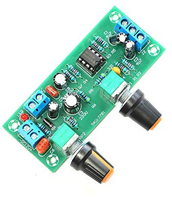 Comimark 1Pcs DC 12V-24V Low-Pass Filter NE5532 Subwoofer Process Pre-Amplifier Preamp Board