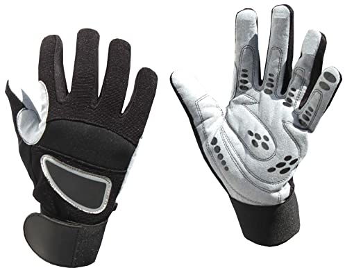 Lisaro Profi Vollfinger Sport Handschuhe/Trainingshandschuhe- Fitness Handschuhe Herren und Damen - einsetzbar als Sporthandschuhe, Gym Handschuhe, Gewichtheber Handschuhe, Fitness Handschuhe. (M)