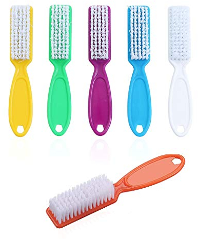 6 Pcs Handle Grip Nail Brush, Nail Cleaning Brushes for Toes and Fingernail