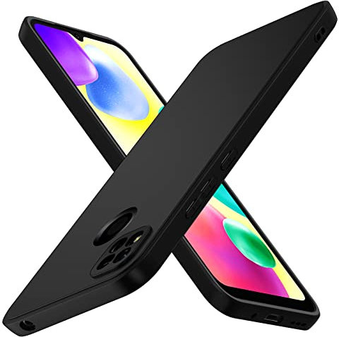 ivoler Noir Mat Coque pour Xiaomi Redmi 10A / 9C / 9C NFC avec Protection Caméra, Ultra Mince Étui de Protection en Silicone Antichoc, Souple TPU Anti-Rayures Bumper Housse