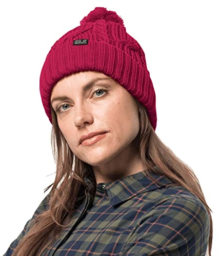 Jack Wolfskin Unisex Stormlock Beanie-Mütze, Cranberry, One Size