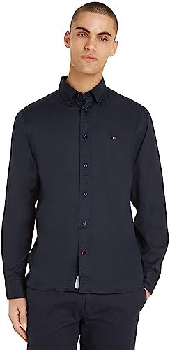 Tommy Hilfiger Herren Hemd Core Flex Langarm, Blau (Desert Sky), XS