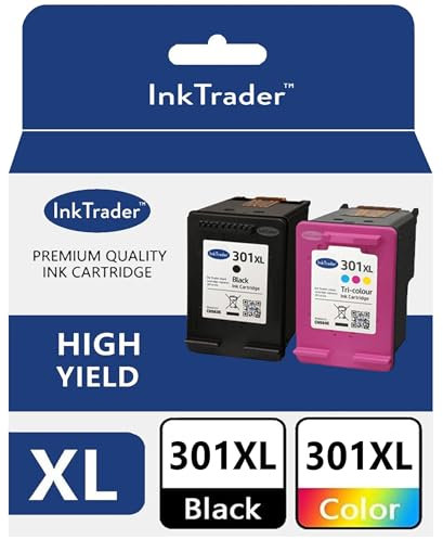 301 XL Black & Colour Ink Cartridge Replacements For HP 301 For Use In HP DeskJet 1000 1050 1510 2050 2510 2540 OfficeJet 2620 2622 Envy 4500 4502 5530 5532 Series printers & Freepost Recycling Pack