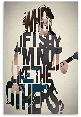 Dave Grohl Foo Fighters Poster Dekorative Malerei Leinwand Wandkunst Wohnzimmer Poster Schlafzimmer Malerei, Leinwand Kunst Poster Und Wandkunst Bilddruck Moderne Familienzimmer Dekor 12x18inch(30x45