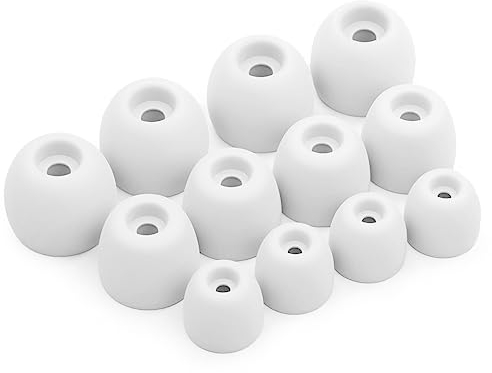 Okuli 12 x Gommini Auricolari in Silicone Ricambio per Samsung Galaxy Buds 2 Pro Auricolari Cuffie in Bianco