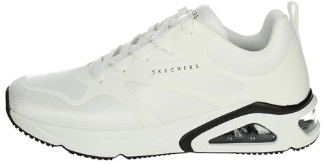 Skechers Tres-air UNO Revolution-airySneaker für Herren, Weißes Hot Melt Mesh, 41 EU