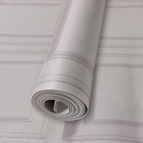 3D Effect Beige Panel Wallpaper - Wood Panelling Textured Retro Embossed Tartan - Neutral Art Deco for Living Room Feature Wall & Bedroom Ceilings - 3Roll Cream