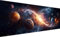 Diamond Painting XXL 120x40 cm, DIY Planet Diamant Painting Bilder, 5D Universum Diamant Malerei Set, Diamant Kristall Strass Kreuzstich Painting, Diamond Painting Erwachsene Zimmer Dekoration V-8