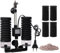 SWAWIS Schwammfilter Aquarium mit 2 Paar Ersatzschwämmen, Leise Schaumfilte mit Filterkugel, Elektrischer Aquarium Filter für Biologische und Mechanische Filterung Sauerstoffanreicherung(M)