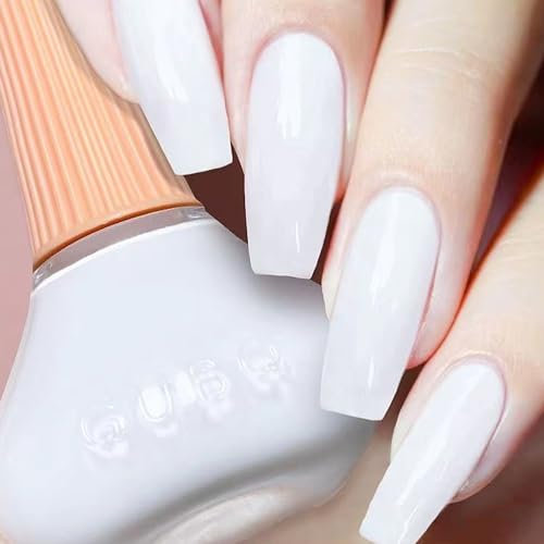Major Dijit Schnelltrocknender Nagellack, Geisterweißer Sommer Nail Polish für Nail Art, Regulärer Nagellack, 0,41 fl oz.