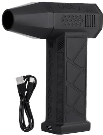 NERTOEE Mini ventilateur turbo à jet puissant 110 000 /min, moteur sans balais, ventilateur puissant à haute vitesse (noir) facile à utiliser