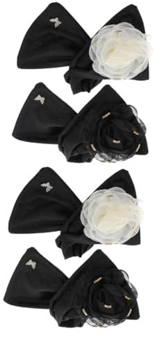 FRCOLOR 4 Stück Haarschmuck aus Blumenstoff haircharm haarsschmuck Donut-Brötchen-Hersteller Haarknotenformer Lockenstab Lockenwickler Haarknotenhersteller für Frauen Haar Donuts Shaper