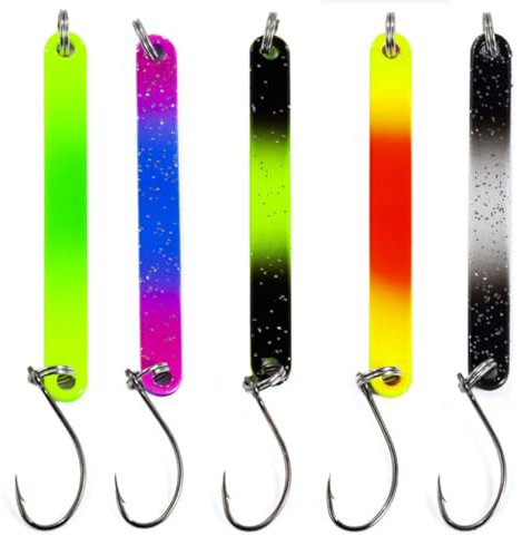 Hsthe Sea Ensemble de cuillères à Truite de mer, 5 pièces 2,5 g, Ensemble d'appâts à Truite Thunder Stick pour la pêche à la Truite, pâte à Truite, appât à Truite - Cuillères à Truite