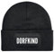 Beanie - Wollmütze mit Spruch: Dorfkind - Strickmütze lustig als Geschenk für Freund, Mann und Männer oder Freundin, Frau - Kappe, Mütze (DE/NL/SE/PL, Alphanumerisch, Einheitsgröße, Schwarz)