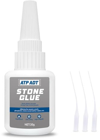 30g Stone Glue - Strong Adhesive for Repairing Marble, Granite, Artificial & Materials | Bonds Stone Surfaces for DIY Crafts & Repairs