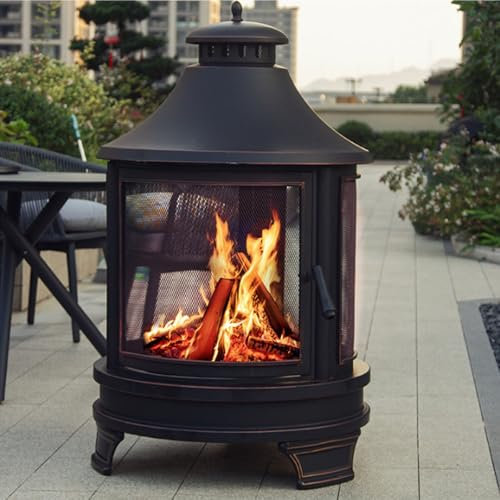 WEIMILOR Tragbarer Holzofen für den Außenbereich, Abnehmbarer Mehrzweck-Zeltofen, Feuertopfofen, Ofenofen, Heizofen, Camping-Picknick-Reisegrill