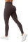 ZAAYO Sport Leggings Damen Nahtlose Invisible Scrunch Butt Leggings Blickdicht Boom Booty Leggings Damen High Waist Po Push Up Gym Yoga Leggings Dunkelbraun L