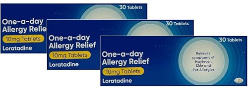 Loratadine 10mg Hayfever & Allergy Relief Tablets – 3 Months Supply (90 Tablets) | Fast-Acting, Non-Drowsy Antihistamine for Hayfever, Dust, Pet & Skin Allergies