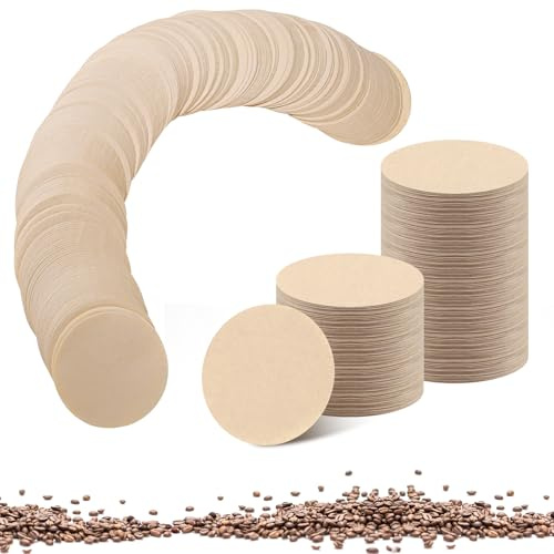 400 Stück Rund Kaffee Filterpapier, 63.5mm Kaffeefilter Papierfilter Ersatzfilter Kompatibel mit AeroPress