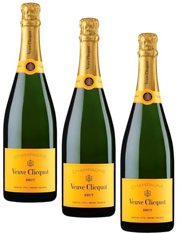 Veuve Clicquot Brut Champagne Carte Jaune 12.5% 75cl (Lot de 3)