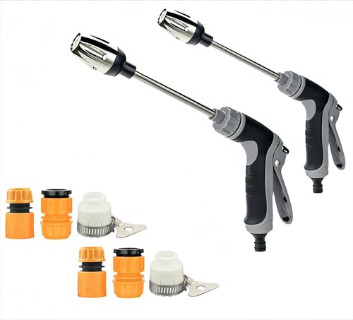 jetteryx hochdruckpistole,turbowasher,Wasserpistole Für Gartenschlauch Ideal Für Autowäsche, Garten & Terrasse Einstellbare Sprühdüsenkonfiguration(2PCS)