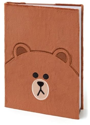 Line Friends Plush Notebook (Brown)