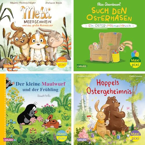 Maxi-Pixi-4er-Set 124: Der Frühling ist da! (4x1 Exemplar): 4 Minibücher ab 3 Jahren zum Vorlesen und Mitmachen rund um die Osterzeit (124)