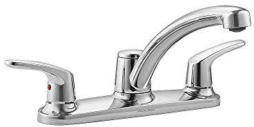 American Standard 7074500.002 Colony Pro Two-Handle low-arc Kitchen Faucet Less Sray In Polished Chrome