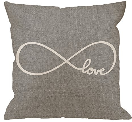 HGOD DESIGNS Kissenbezug, rustikal, grau, Baumwolle, Leinen, quadratisch, Standard-Kissenbezug für Männer und Frauen, Heimdekoration, Sofa, Sessel, Schlafzimmer, Wohnzimmer, 45,7 x 45,7 cm