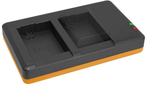 Double Chargeur (Secteur, USB) Compatible avec Sony NP-FW50 / RX10 II, III, IV/Alpha 5100, 6000, 6300, 6500 / DSLR-, NEX-, SLT-, ILCE... - v. liste/Bloc d'alimentation 2 ampère (2A) Inclus