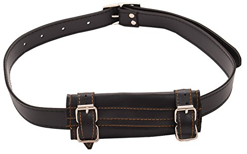 BLESSUME Schwerthalter Gürtel für LARP Cosplay, Für ein Schwert (Schwarz 1)