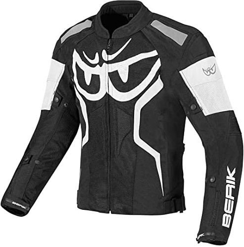 Berik Imola Air Motorrad-Textiljacke, schwarz/weiß, 56