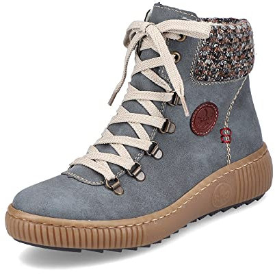 Rieker Damen Ankle Boots Z6648, Frauen Stiefeletten, lose Einlage,halbstiefel,Kurzstiefel,uebergangsschuhe,uebergangsstiefel,blau (14),41 EU / 7.5 UK