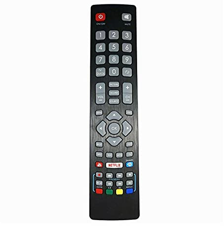 AULCMEET BLFRMC0008 - Mando a Distancia para Blaupunkt Smart TV 43/134M-GB-11B-FEGUX-UK 43134MGB11BFEGPXUK 43-134M-GB-11B-FEGPX-UK 49/148M-GB-11B-FEGPX-UK