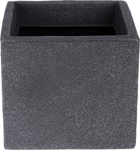 matrasa Würfel Blumentopf MODERN Lounge Design - Grau Steinoptik Pflanztopf 20x20x18