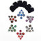 Dungeon and Dices Premium Polyedrische Würfel Set Pen & Paper 48 Teile mit Tasche Doppel Farben Spiel Würfel Set Dungeon and Dragons Pen & Paper PNP DND RPG MTG W20 W12 W10 W8 W6 W4 Rollenspiele