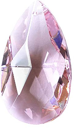 Kristall Sonnenfänger Raute 38mm Kristallglas Sun Catcher zum aufhängen (Rosa)