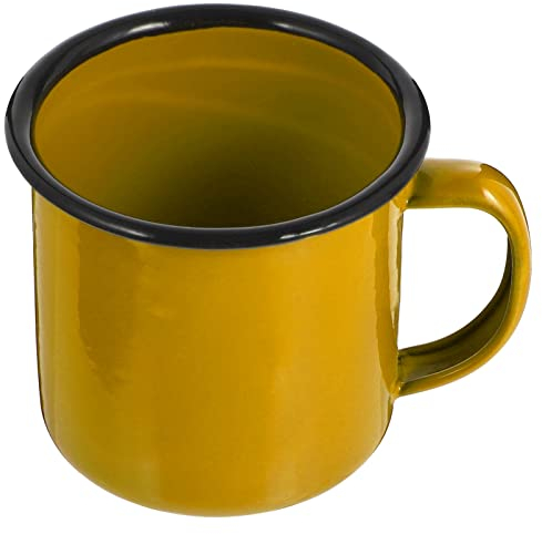 Angoily Metal Tazas De Fiesta de Camping de Esmalte - 8. Tazas de Café Vintage Pequeñas de 5 Oz - Tazas de Café de Camping de Color de Café de para Uso Doméstico/Oficina/Fiesta