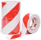 TAPEBEAR Absperrband Warnklebeband Rot und Weiß Flatterband Warnband Gefahr Warnung PVC Selbstklebend Markierungs Klebeband Für Warnmakierungen Und Bodenkennzeichnungen, 50mm x 46m,5Rollen