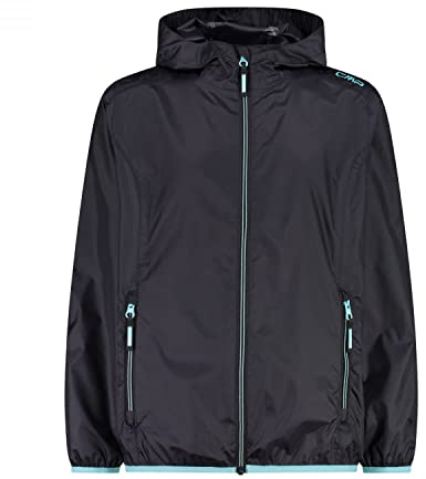 CMP - Kid G-Jacke mit Regenkapuze, Anthrazit-Wasser, 128