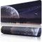 Großes Gaming-Mauspad, 600 x 300 mm, mit genähtem Rand, rutschfeste Gummiunterseite, waschbar, belastbar, für Büro, Computer, Laptop, Tisch-Mauspads, Zubehör (Planet, groß) (Planet, L)