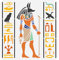 FINGERINSPIRE Ägyptischer Gott Anubis Schablone 30x30cm Anubis Statue Malerei Schablone Ägyptisches Symbol Hieroglyphen Dekoration Schablonen für Malerei auf Holz Wand Stoff Möbel