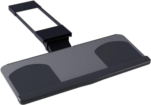 WETOBO Desk Arm Rest Keyboard Drawer Computer Stand, Ergonomic Mouse & Keyboard Slide-Out Platform Computer Desk Extender Retractable Adjustable Keyboard Tray/64 * 23Cm (Size : 52Cmx23Cm)