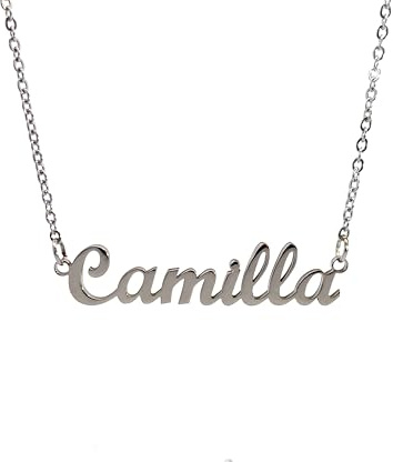 10:10 Collana Donna Nome Personalizzato In Acciaio Inox Anallergico, Gioiello Donna Nome Finitura Lucida, Catena Sottile Regolabile Realizzato in Italia