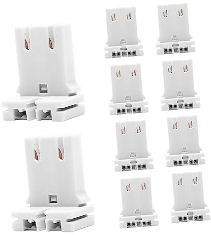 Housoutil 30 Stk Leuchtstofflampenhalter Leuchtstoffröhren licht steckdose stecker u- bürobeleuchtung plug and shine Pendelleuchten Adapter Lampensockel t8 leichter Mithelfer Mini Lampenkopf