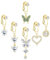 LOLIAS 6 Stück Gold Clip On Bauchnabel Piercing Für Damen Chirurgenstahl Fake Belly Piercing mit Baumeln Herz Schmetterling Mond Dämon Böser Blick Falsch Bauchnabel Ringe Nicht Piercing Schmuck