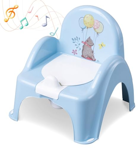 Babykajo Töpfchen mit Musik und herausnehmbarem Topf. Kinder Töpfchen mit Anti-Rutsch Beschichtung - Baby Töpfchen mit Griff zum einfachen Ausleeren! Perfekt für das Töpfchentraining!