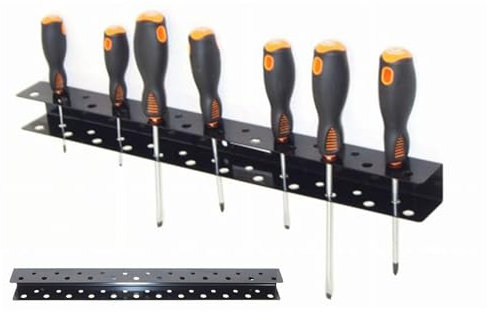 YRTUOP Support De Tournevis, Organisateur De Tournevis Support Mural Pour Tournevis Organisateurs D'outils Muraux Pour Garage, Bord D'établi, 32x5x4cm