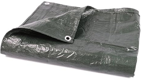 DIVCHI Tarpaulin 2m x 3 m / 6.5ft x 10ft Waterproof Heavy Duty Multipurpose 70 GSM Tarp Sheet Cover With Reinforced Grommets Groundsheet Tarp Sheet For Camping Garden (Green)